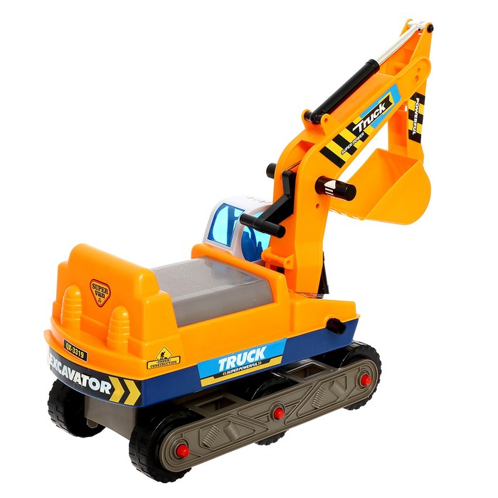 Толокар «Экскаватор», подвижный ковш, цвет жёлтый Толокар «Экскаватор», подвижный ковш, цвет жёлтый