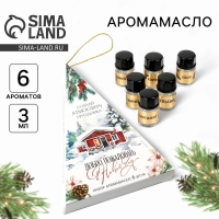 Аромамасла новогодние «Добро пожаловать в Новый год», на Новый год, набор 6 шт, 3 мл