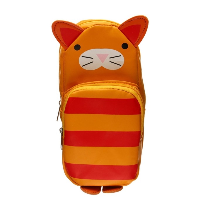 Пенал школьный на молнии Calligrata Пенал школьный на молнии Calligrata "Зверушка", 2 отделения, МИКС