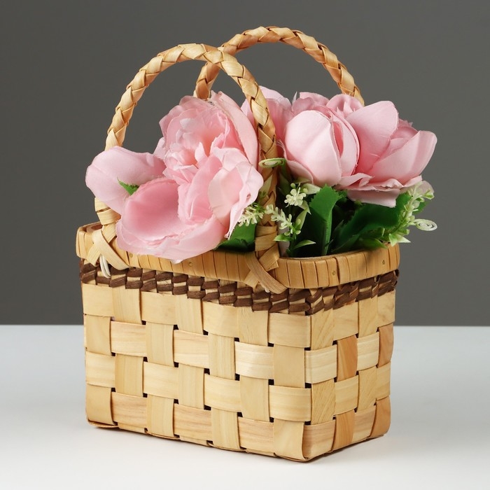 Корзина плетеная, 18 x 10 x 11,5/23 см, секвойя Корзина плетеная, 18 x 10 x 11,5/23 см, секвойя