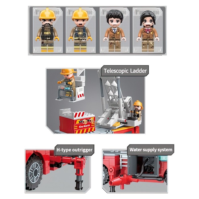 Конструктор Огнеборцы «Пожар в многоэтажке», 686 деталей Конструктор Огнеборцы «Пожар в многоэтажке», 686 деталей