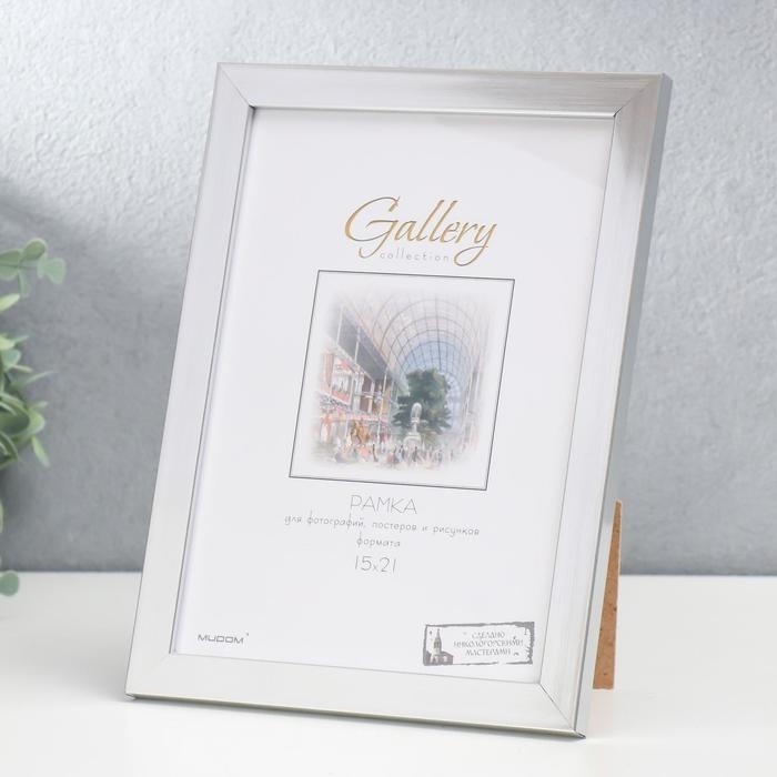 Фоторамка пластик Gallery 15х21 см, 641822-6, серебро (пластиковый экран) Фоторамка пластик Gallery 15х21 см, 641822-6, серебро (пластиковый экран)
