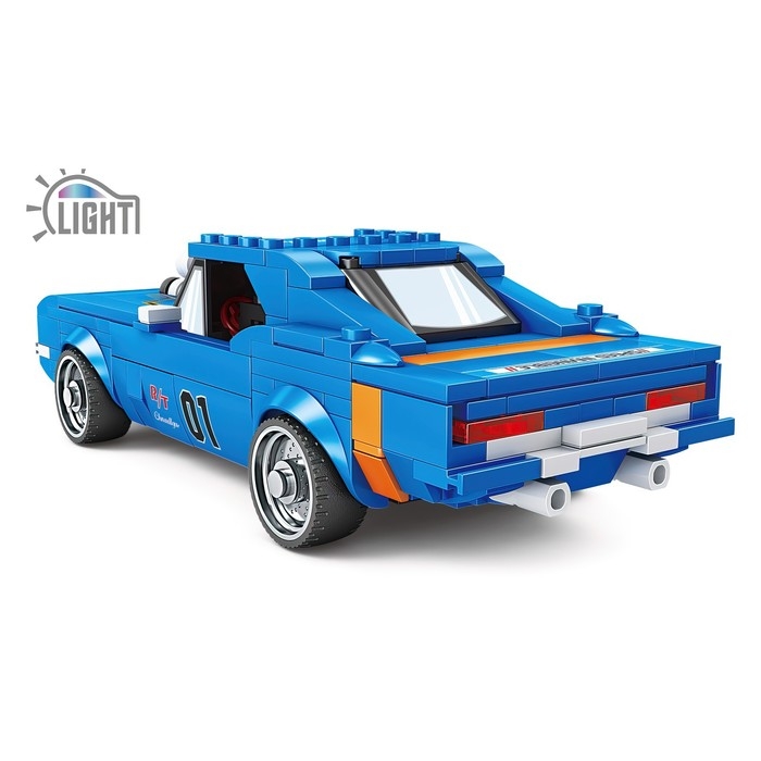 Конструктор Гонка &laquo;Мустанг&raquo;, световые эффекты, 317 деталей