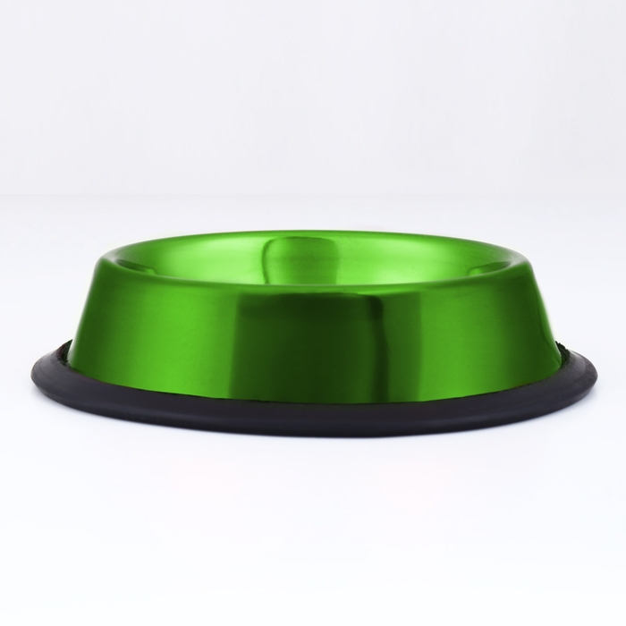 Миска с нескользящим основанием декоративная цветная, 230 мл, зелёная