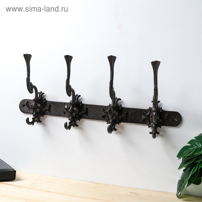 Крючки декоративные металл Крючки декоративные металл "Узорные" 17х44,3х10,5 см