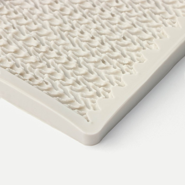 Молд Доляна «Вязание», силикон, 19,7×11,5×1,3 см, цвет серый Молд Доляна «Вязание», силикон, 19,7×11,5×1,3 см, цвет серый