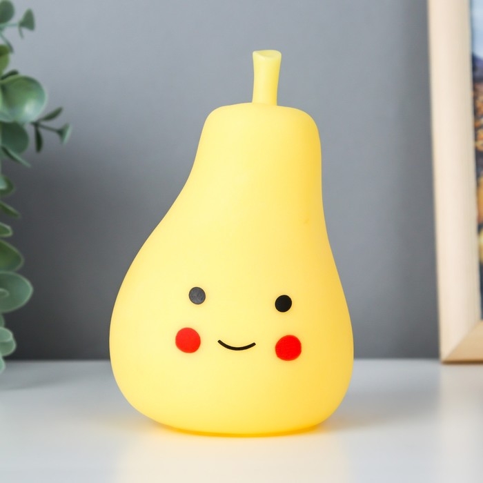 Ночник Ночник "Груша" LED от батареек 3xLR44 желтый 9х9х13 см RISALUX
