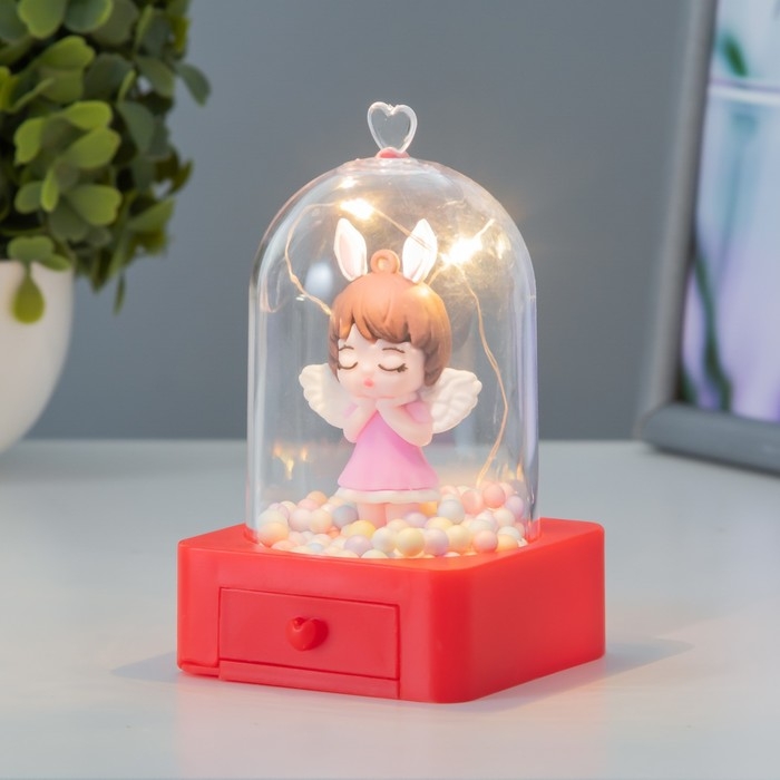 Ночник колба Ночник колба "Ангелочки" LED от батареек 3хLR1130 МИКС 7х7х11,5 см RISALUX