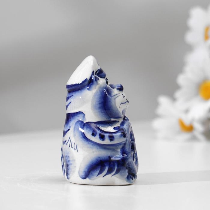 Сувенир гжель «Юнга», бело-синий,керамика, Сувенир гжель «Юнга», бело-синий,керамика,