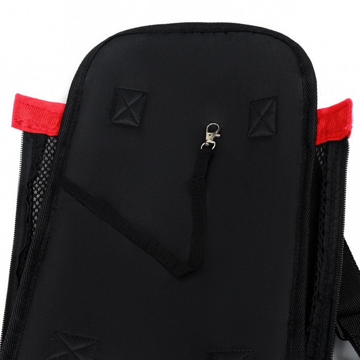 Рюкзак-переноска для кошек и собак  Рюкзак-переноска для кошек и собак "Кенгуру", 35 х 25 х 20 см, размер S, красный