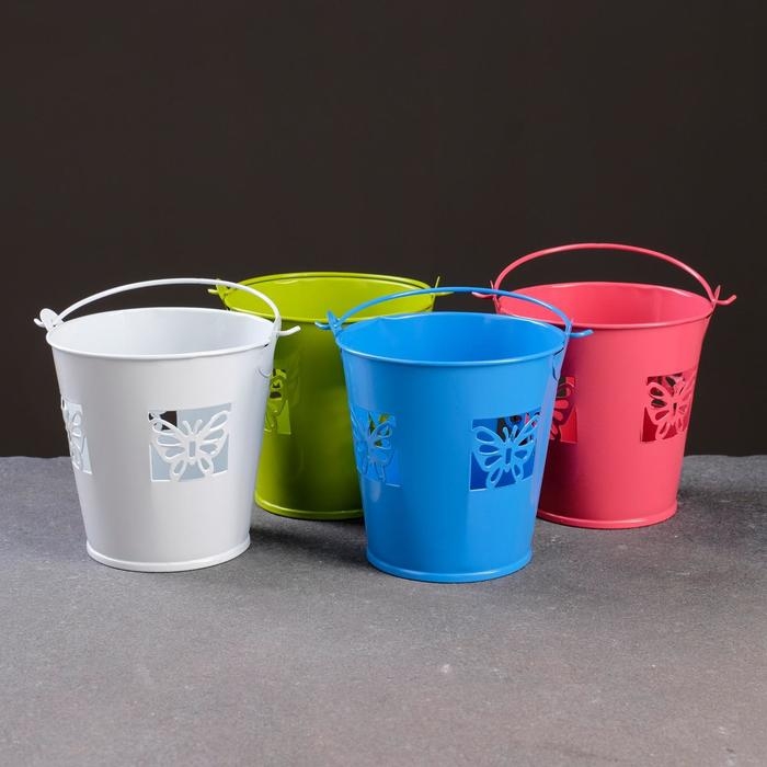 Набор кашпо  Набор кашпо "Ведерко" 7х8см / 3шт, МИКС