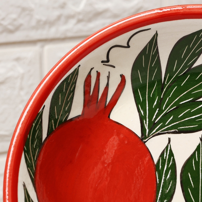 Тарелка Риштанская Керамика Тарелка Риштанская Керамика "Гранат", микс, глубокая, 20 см