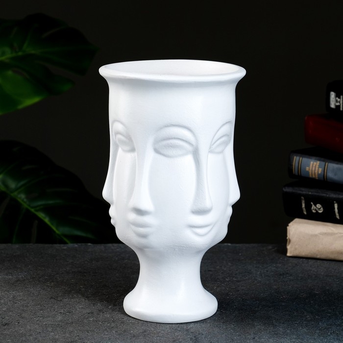 Кашпо - органайзер «Аделия» на ножке, белое, 1л/ 23х13см Кашпо - органайзер «Аделия» на ножке, белое, 1л/ 23х13см