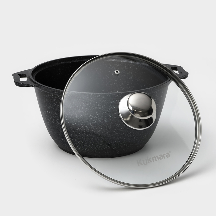 Набор кухонной посуды «Мраморная №3», 6 предметов, крышка, съёмная ручка, антипригарное покрытие, цвет тёмный мрамор Набор кухонной посуды «Мраморная №3», 6 предметов, крышка, съёмная ручка, антипригарное покрытие, цвет тёмный мрамор