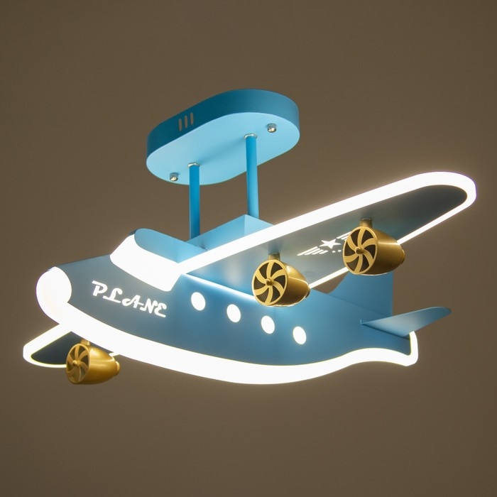 Люстра Люстра "Самолет" LED 128Вт 3000-6000К синий 71х61х32 см