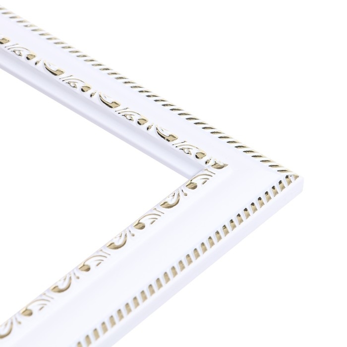 Рама для картин (зеркал) 30 х 40 х 2.8 см, пластиковая, Calligrata 644861, белая/золото Рама для картин (зеркал) 30 х 40 х 2.8 см, пластиковая, Calligrata 644861, белая/золото