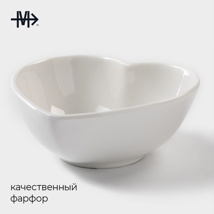 Соусник фарфоровый Magistro «Сердце Бланш», 80 мл, цвет белый Соусник фарфоровый Magistro «Сердце Бланш», 80 мл, цвет белый