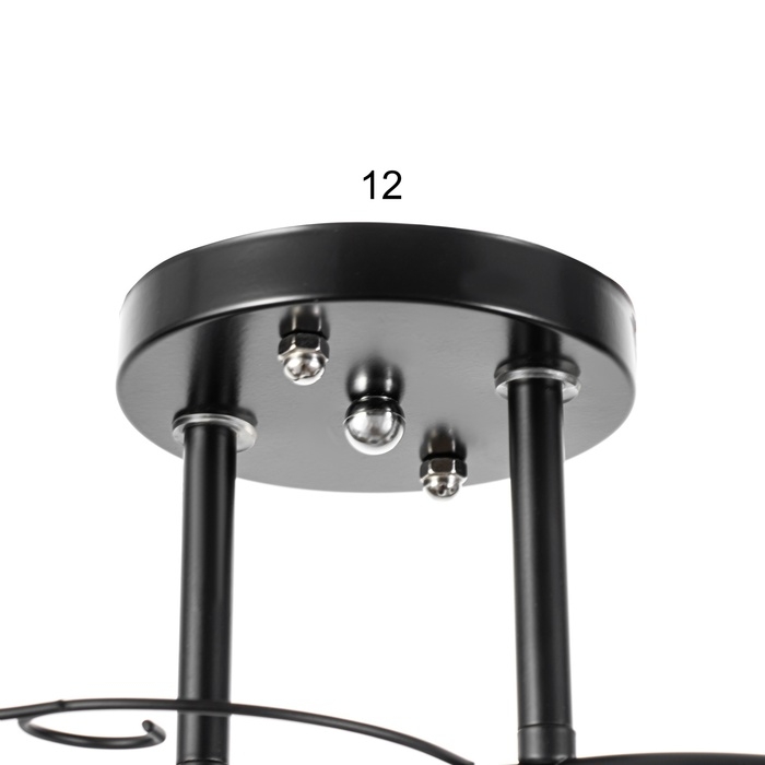 Люстра Люстра "Аврора" 3хЕ27 40Вт черный 58х26 см