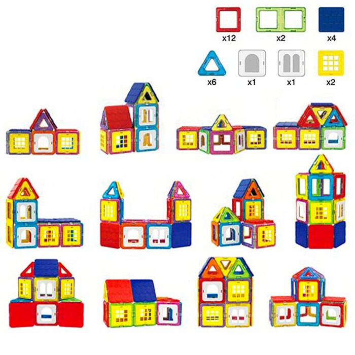 Конструктор магнитный «Цветные магниты», 28 деталей Конструктор магнитный «Цветные магниты», 28 деталей