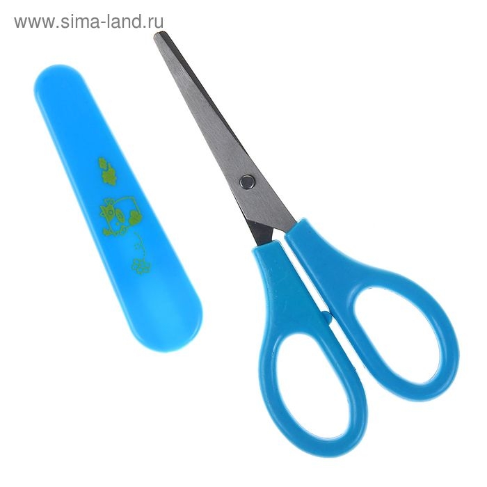 Ножницы 12,5 см, в пластиковом в футляре, закруглённые концы, в картонной коробке, корпус МИКС Ножницы 12,5 см, в пластиковом в футляре, закруглённые концы, в картонной коробке, корпус МИКС