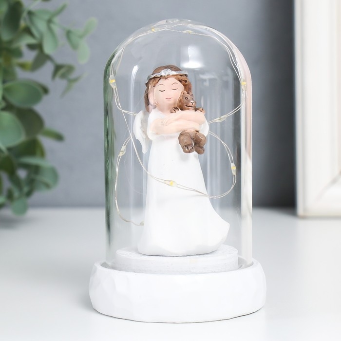 Сувенир полистоун свет Сувенир полистоун свет "Ангел с цветком/молится" МИКС 7х7х11,5 см