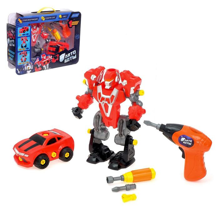 Конструктор-машина «Мега робот», 3 в 1, со световым шуруповёртом, работает от батареек Конструктор-машина «Мега робот», 3 в 1, со световым шуруповёртом, работает от батареек