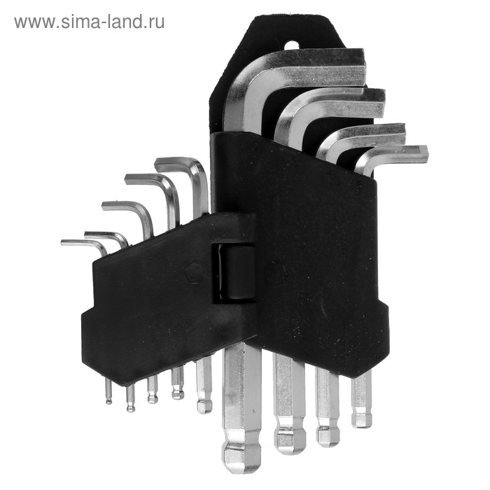 Набор ключей шестигранных ЛОМ, с шаром, 1.5 - 10 мм, 9 шт. Набор ключей шестигранных ЛОМ, с шаром, 1.5 - 10 мм, 9 шт.