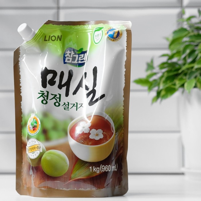 Средство для мытья посуды CJ Lion Chamgreen Средство для мытья посуды CJ Lion Chamgreen "Японский абрикос", 960 мл