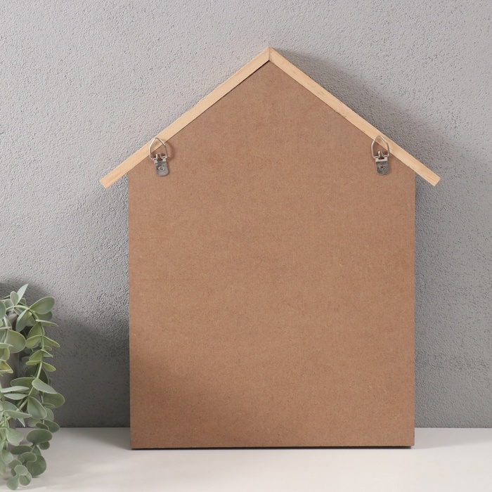 Крючки декоративные дерево Крючки декоративные дерево "Домики и деревья" серый 28х33,5 см