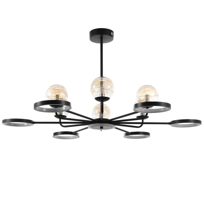 Люстра Люстра "Мирбис" 12хLED 80Вт 6хG9 черный 120х120х59см BayerLux