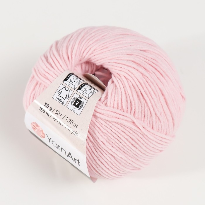 Пряжа Пряжа "Jeans" 55% хлопок, 45% акрил 160м/50гр (18 нежно-розовый)