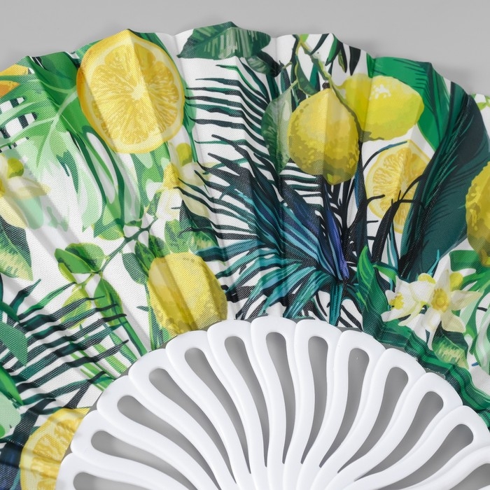 Веер пластик, текстиль  Веер пластик, текстиль "Летнее настроение" МИКС 23 см