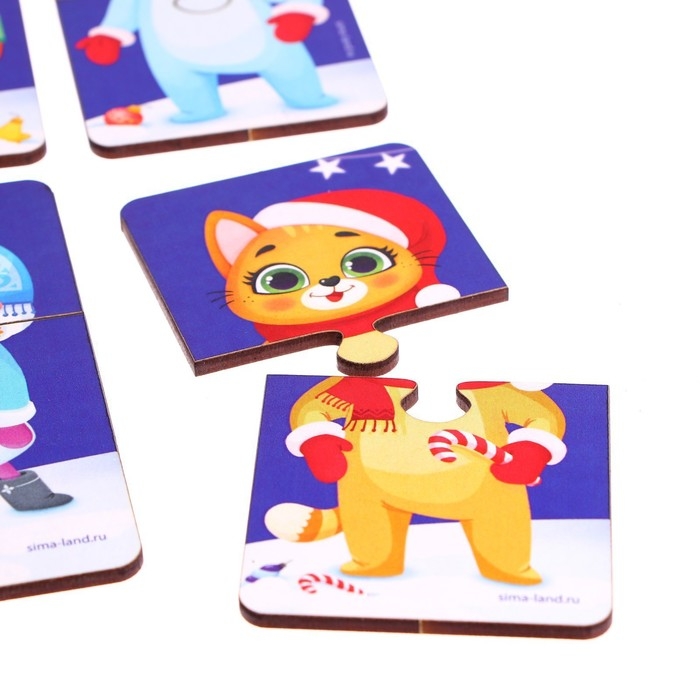 Пазлы-половинки «Новый год! Новогодняя кутерьма»