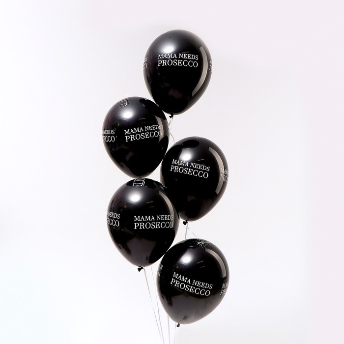Воздушный шар латексный 12 Воздушный шар латексный 12" MAMA NEEDS..., пастель, цвет чёрный, красный, 25 шт.