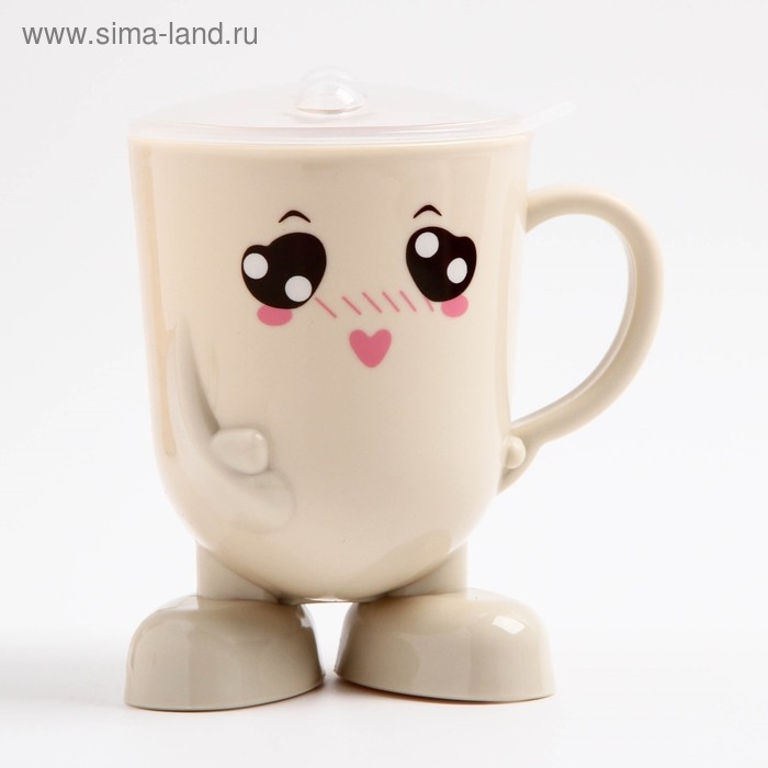 Кружка детская с крышкой, 270 мл., цвет и рисунок МИКС Кружка детская с крышкой, 270 мл., цвет и рисунок МИКС