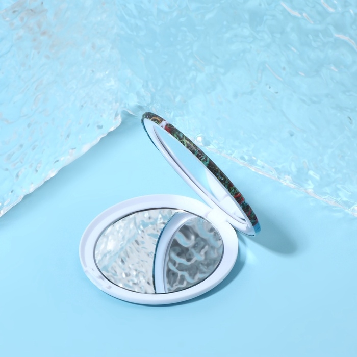 Зеркало складное (2) с/увел ПЛЯЖ d7.5см пластик/бумага цветы пакет QF Зеркало складное (2) с/увел ПЛЯЖ d7.5см пластик/бумага цветы пакет QF