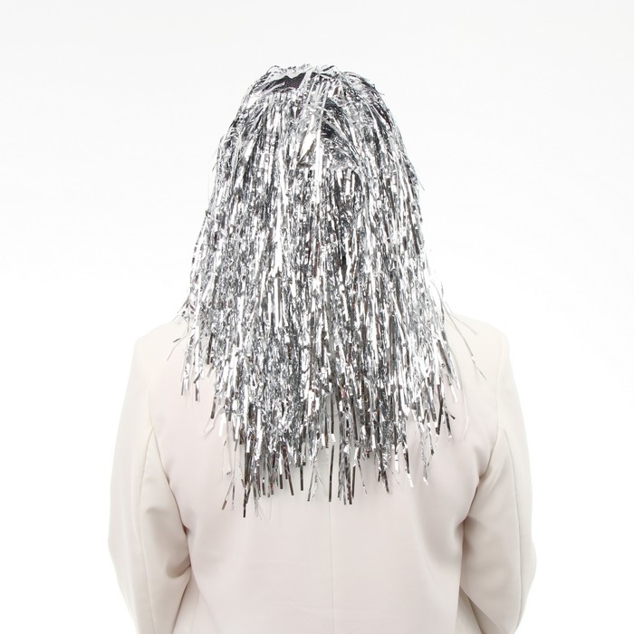 Карнавальный парик «Дождь», 45 см, цвет серебряный