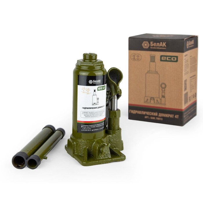Домкрат гидравлический  Домкрат гидравлический "БелАК" ECO БАК.70013, подъем/подхват 308/158 мм, 4 т