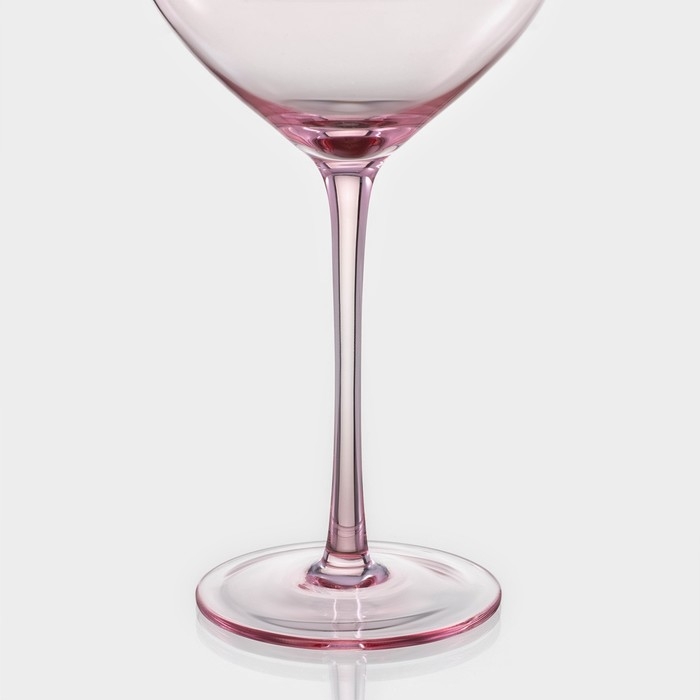 Набор бокалов из стекла для вина Magistro «Иллюзия», 550 мл, 10×24 см, 2 шт, цвет розовый Набор бокалов из стекла для вина Magistro «Иллюзия», 550 мл, 10×24 см, 2 шт, цвет розовый