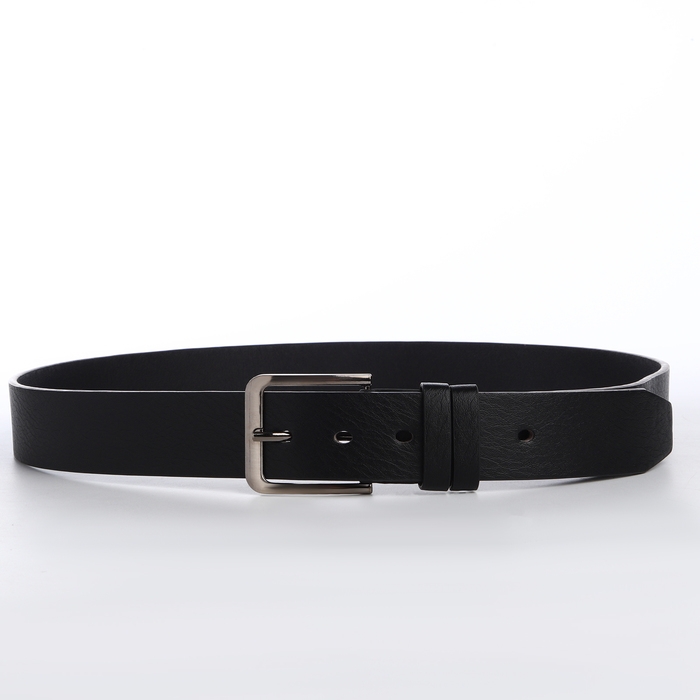 Ремень мужской, ширина 4 см, винт, пряжка металл, цвет чёрный Ремень мужской, ширина 4 см, винт, пряжка металл, цвет чёрный