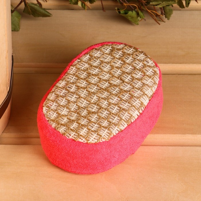 Мочалка банная Мочалка банная "Объемный овал", крапива