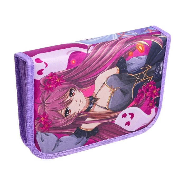 Пенал 3 секции, вкладка внутри, 140 х 210 х 40 мм, тканевый, Calligrata TOP Block Пенал 3 секции, вкладка внутри, 140 х 210 х 40 мм, тканевый, Calligrata TOP Block "Аниме"