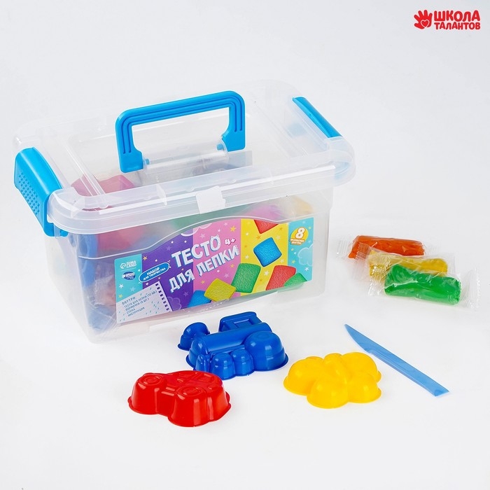 Набор для творчества в сундучке. Тесто для лепки «Пластишка», 12 цв Набор для творчества в сундучке. Тесто для лепки «Пластишка», 12 цв