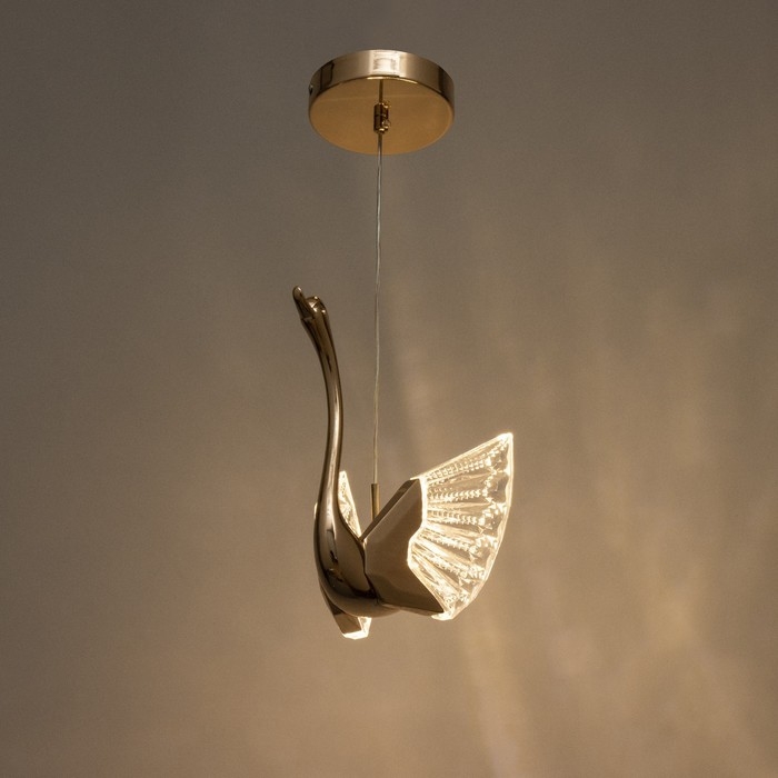 Светильник BayerLux "Лебедь" LED 12Вт золото 24х15,5х22-110 см