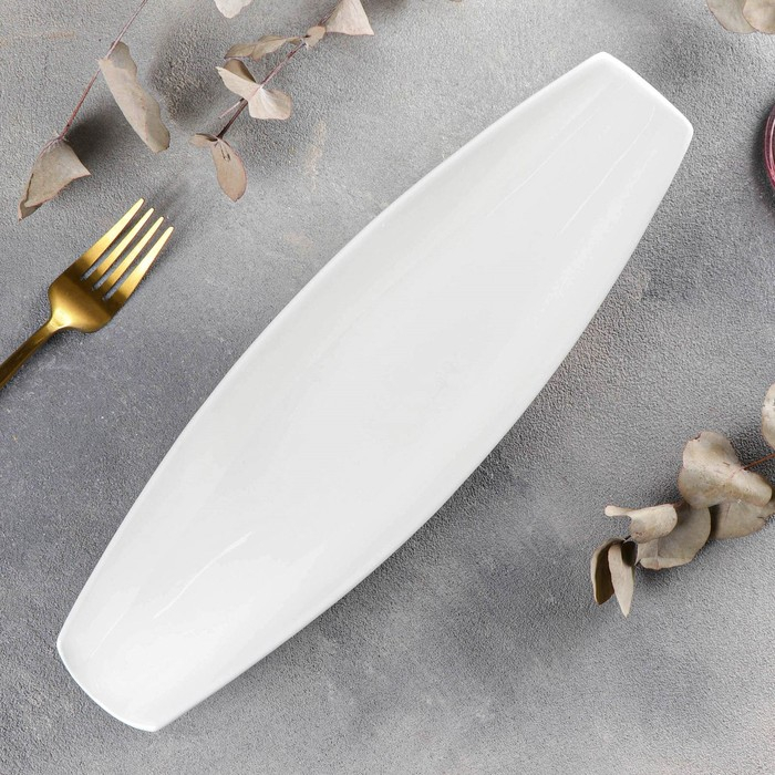 Блюдо фарфоровое Wilmax, 33×10 см, цвет белый Блюдо фарфоровое Wilmax, 33×10 см, цвет белый