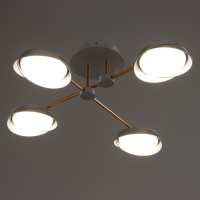 Люстра 1852/4 LED 64Вт 3000-6000К серо-золотой 65х65х17 см BayerLux