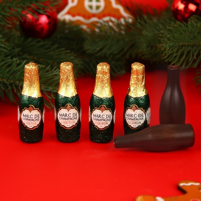 Новый год. Шоколад фигурный SO FRENCH, с начинкой из шампанского Новый год. Шоколад фигурный SO FRENCH, с начинкой из шампанского "Marc de Champagne", 13 ± 1 г