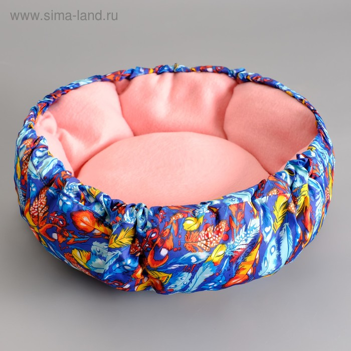 Лежанка-трансформер флисовая на затяжках, 50 см, микс цветов Лежанка-трансформер флисовая на затяжках, 50 см, микс цветов