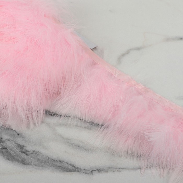 Тесьма с перьями марабу, 8-10 см, 5 ± 0,5 м, цвет розовый Тесьма с перьями марабу, 8-10 см, 5 ± 0,5 м, цвет розовый