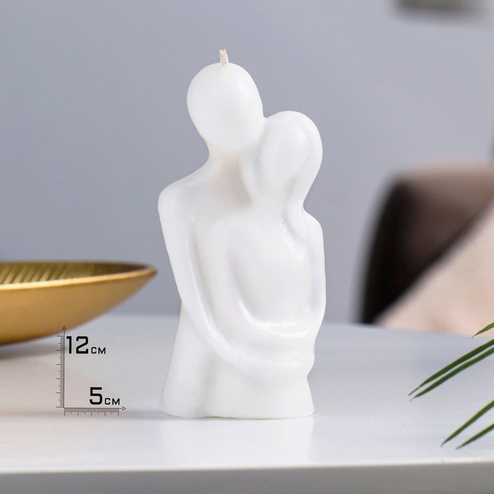 Свеча фигурная  Свеча фигурная "Влюбленные", 12 см, белая